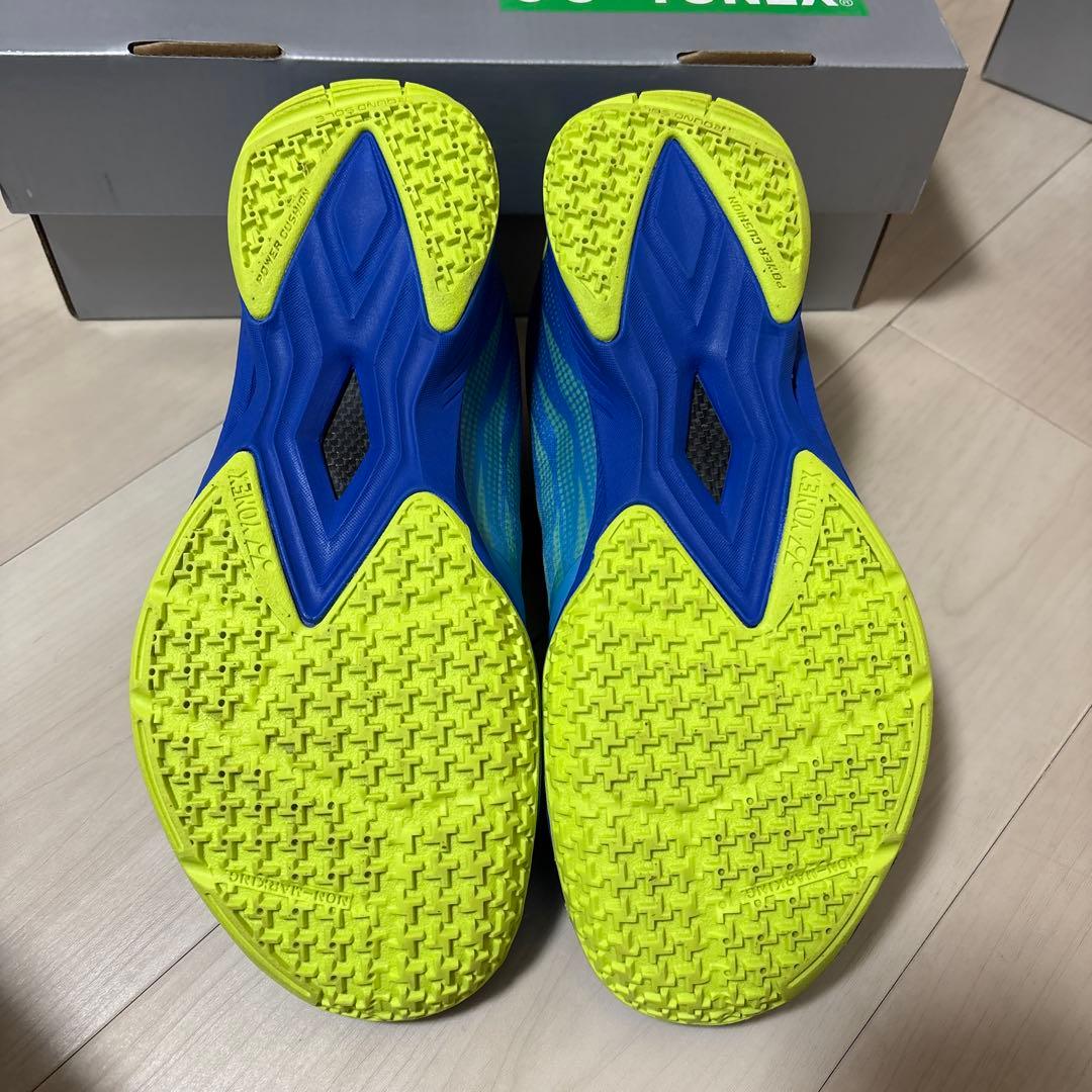 YONEX バドミントンシューズ 青緑25.5