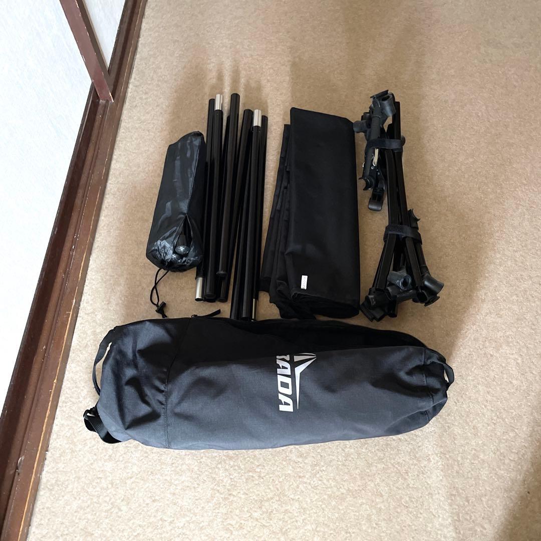 DABADB コット ブラック 超軽量 折りたたみ式 アウトドアベッド