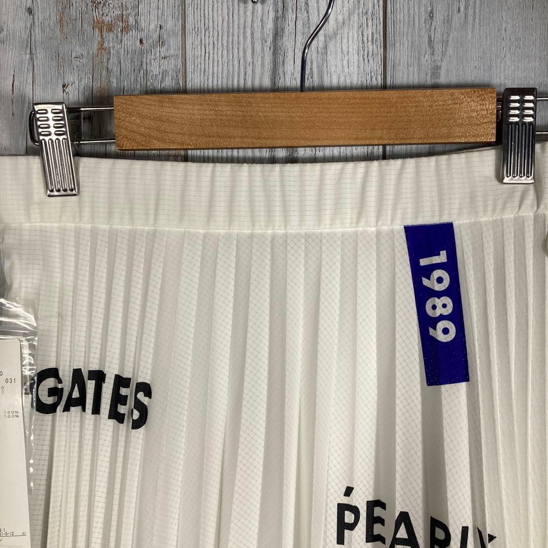 新品PEARLY GATES レディースSサイズプリーツスカート ホワイト