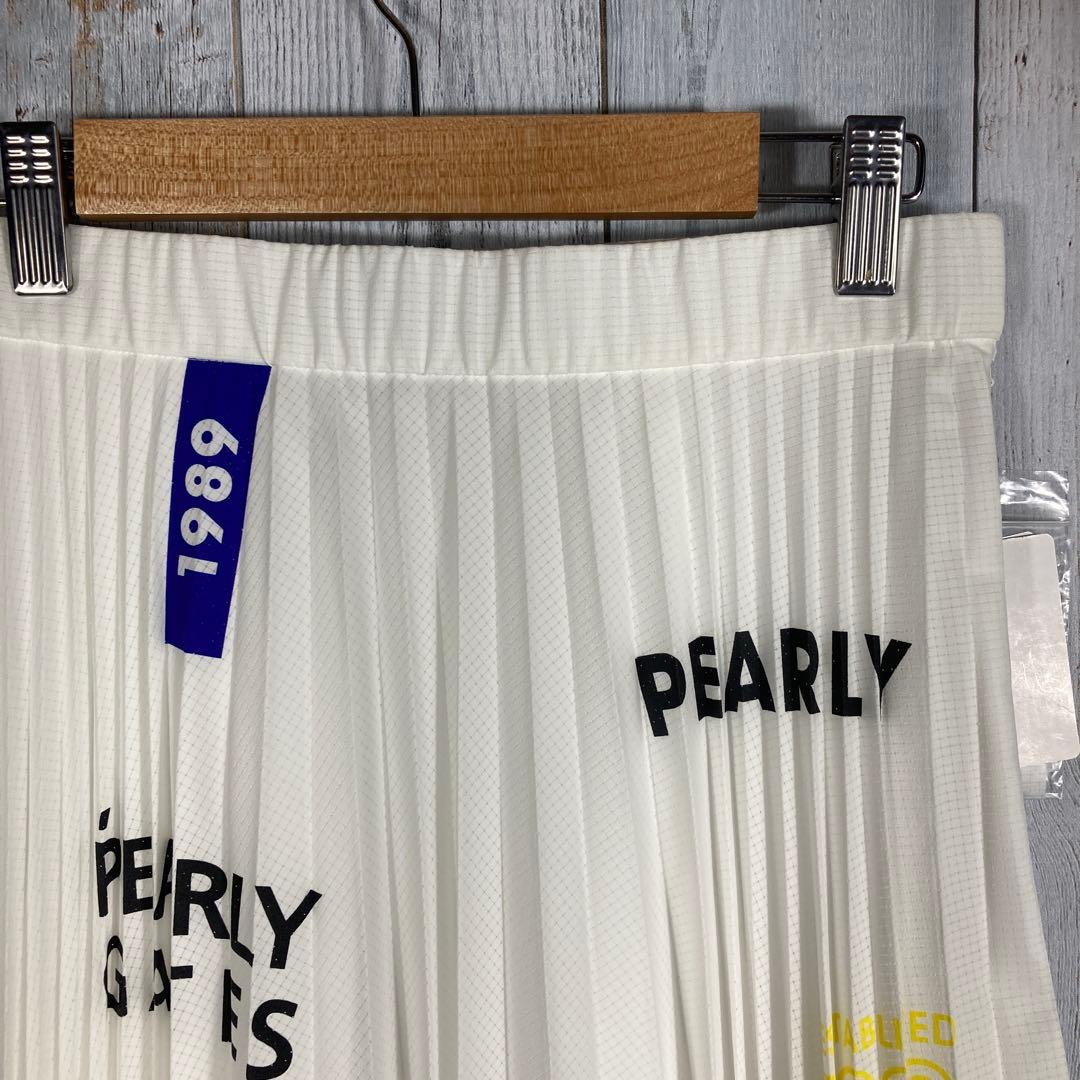 新品PEARLY GATES レディースSサイズプリーツスカート ホワイト
