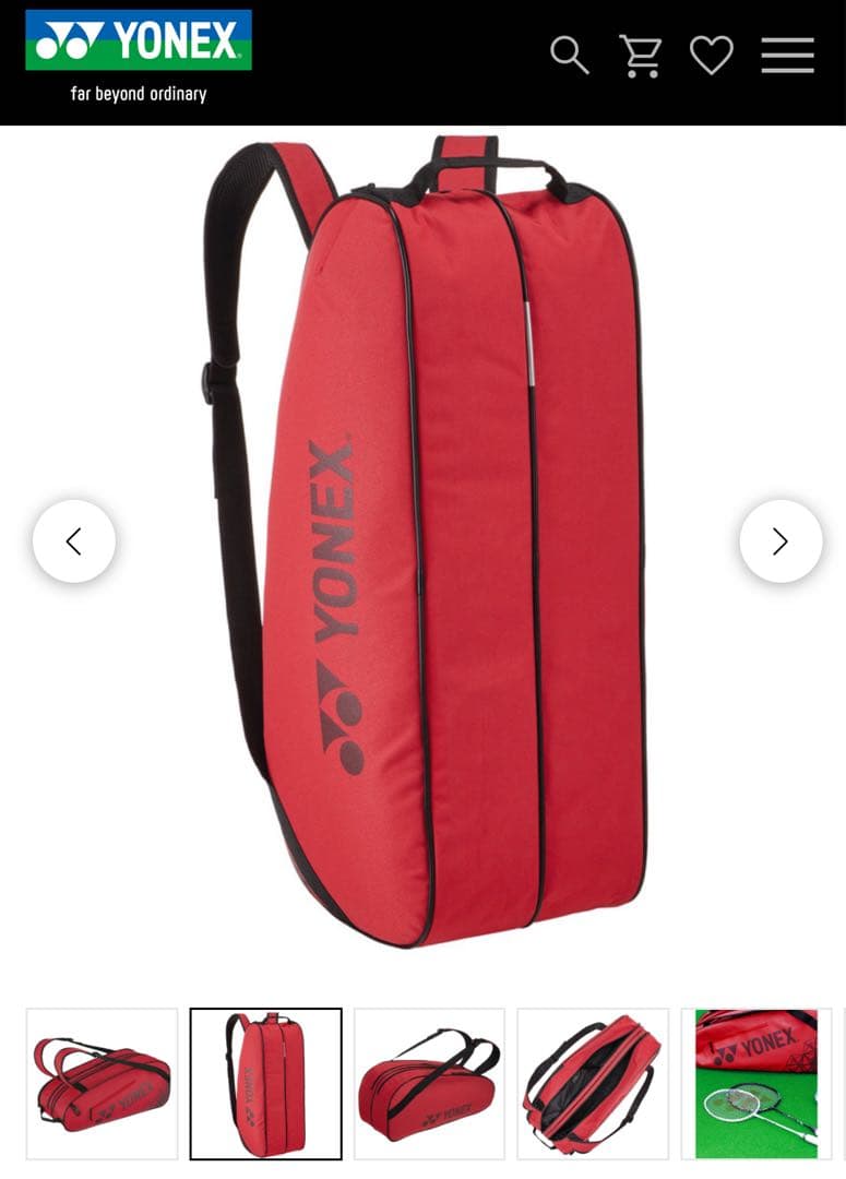 綾ねぇさん専用 YONEX バドミントンバッグ レッド