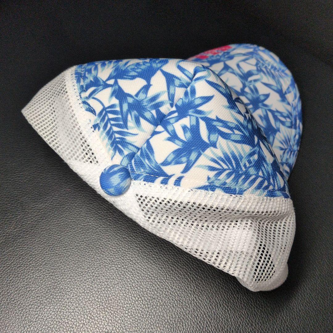 YONEX メッシュキャップ 青い葉柄