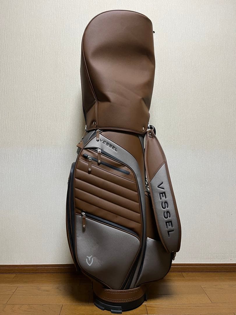 Vessel ベゼル ブラウン ゴルフバッグ APX Staff