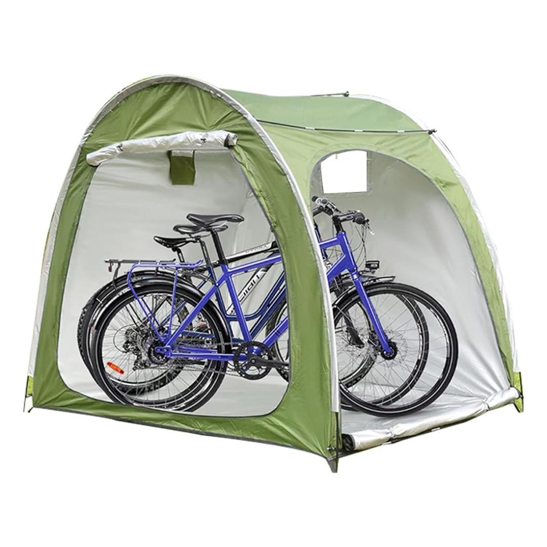 サイクルハウス 2ドア 自転車置場 カバー テント式 日・雨よけ 簡易物置