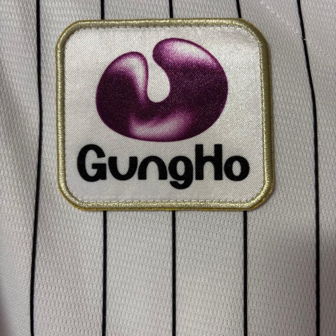 友杉篤輝　ピンストライプユニフォーム　千葉ロッテマリーンズ　ホームユニフォーム