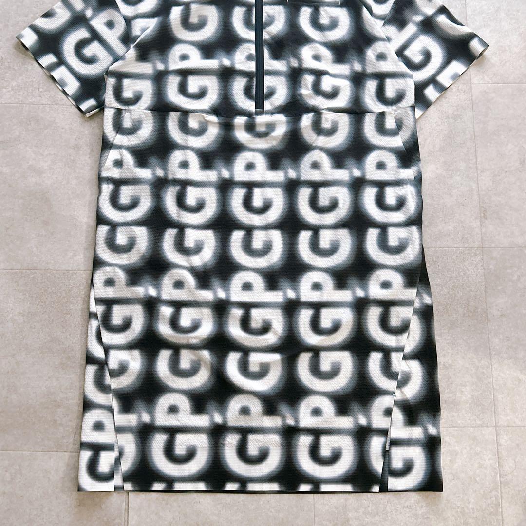 美品✨ パーリーゲイツ ポロシャツワンピース PGG 総柄 ストレッチ 24SS