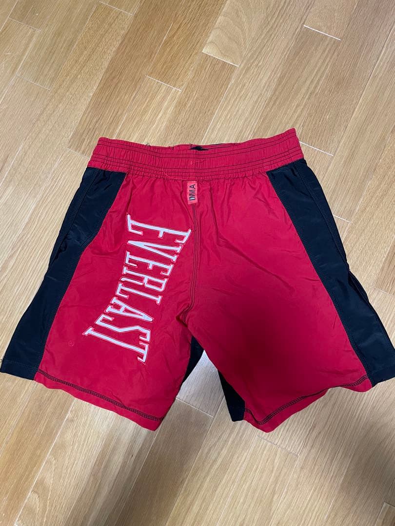 EVERLAST ボクシングショーツ レッド/ブラック