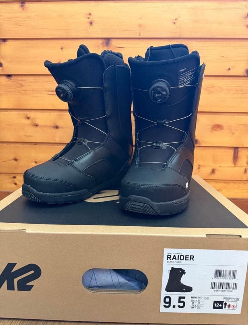 新品同様BoAタイプ K2 RAIDER スノーボードブーツ 9.5