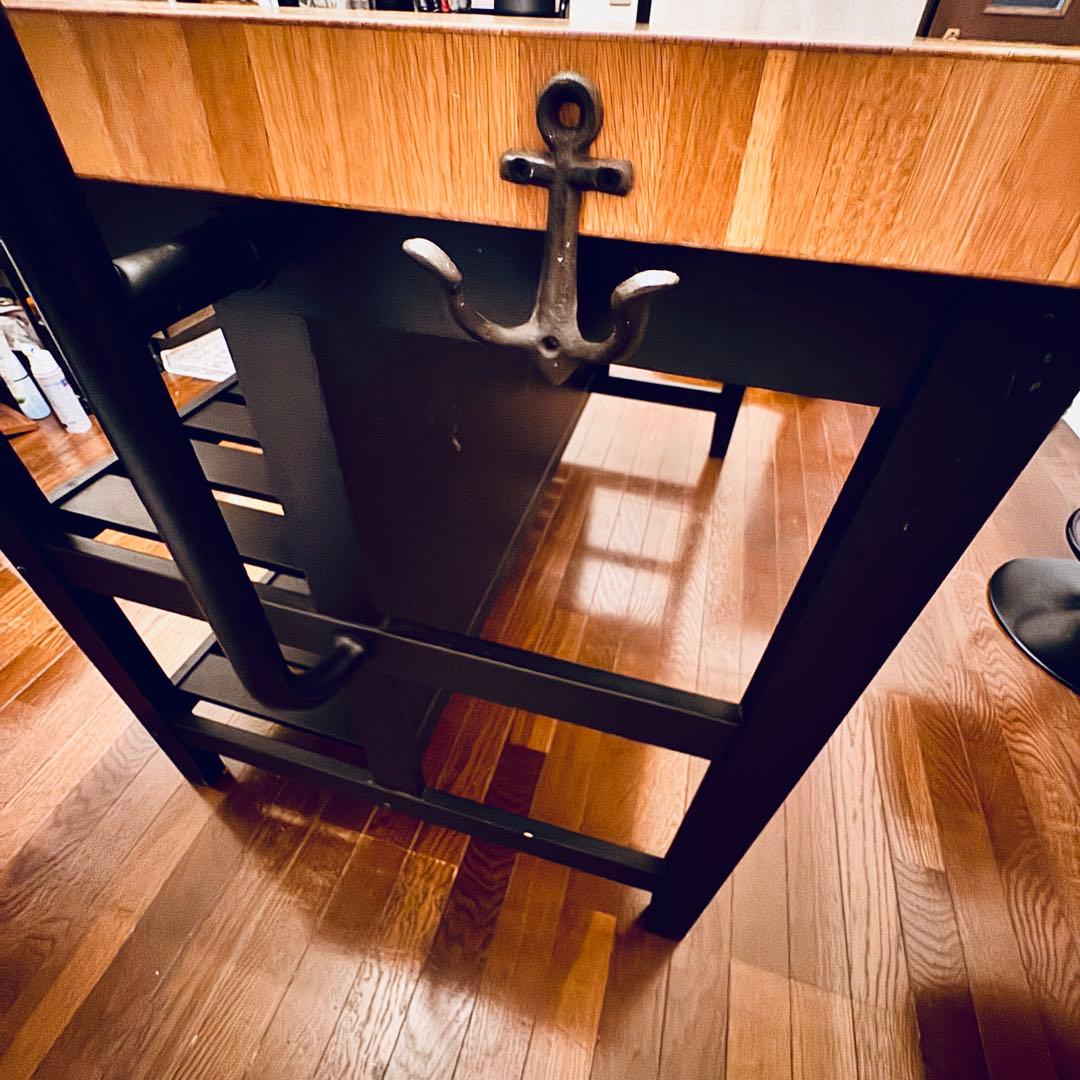 【IKEA】ヴァドホルマ アイランドキッチン ラック付き 引取限定でハイチェア有