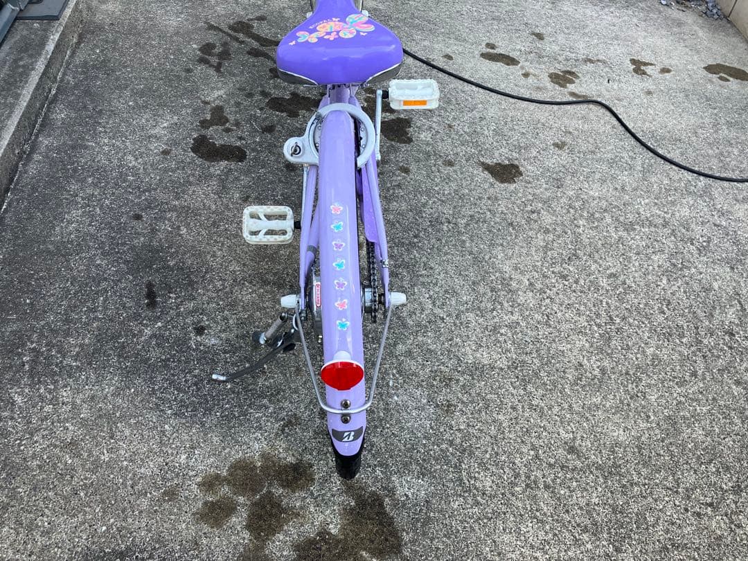 エコパル　子供用自転車 紫色 前カゴ付き