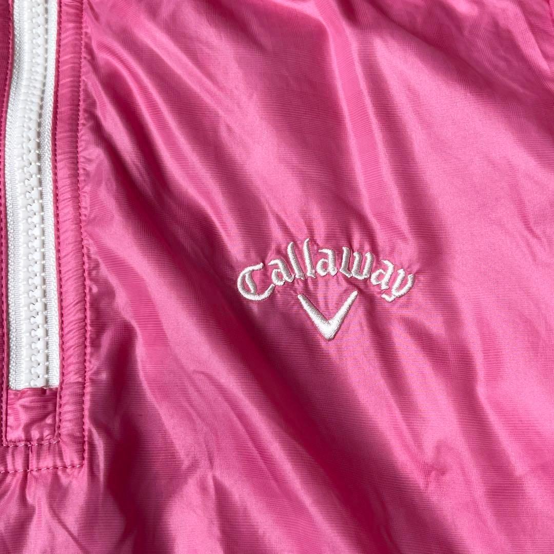 callaway キャロウェイ　ナイロン　ジャケット　半袖　ピンク　M