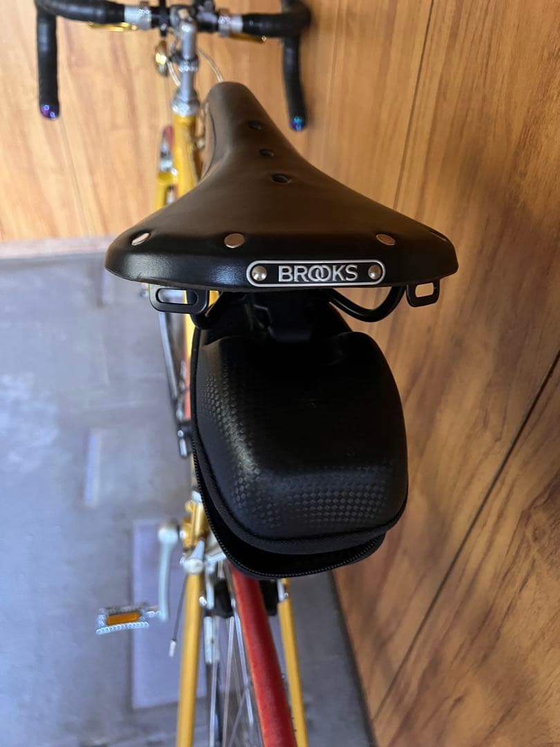 イエローフレーム BROOKSサドル ロードバイク