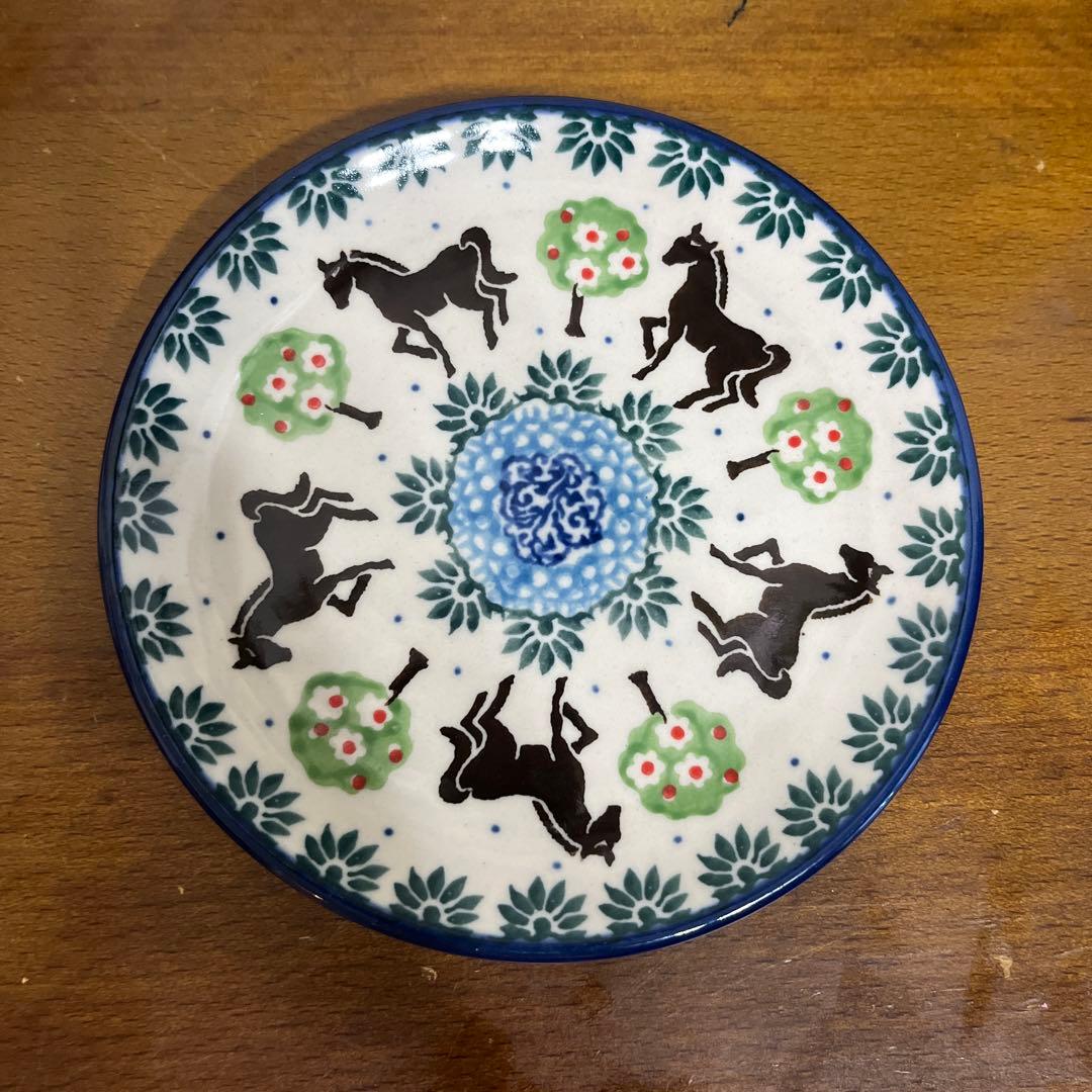 2点セット☆ツェラミカ☆ハンドメイド☆食器☆小皿☆馬
