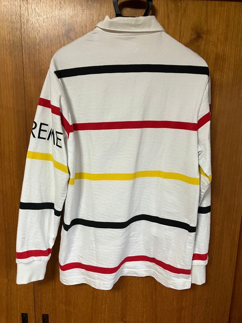 Supreme ストライプ ラガーシャツ ラグビー