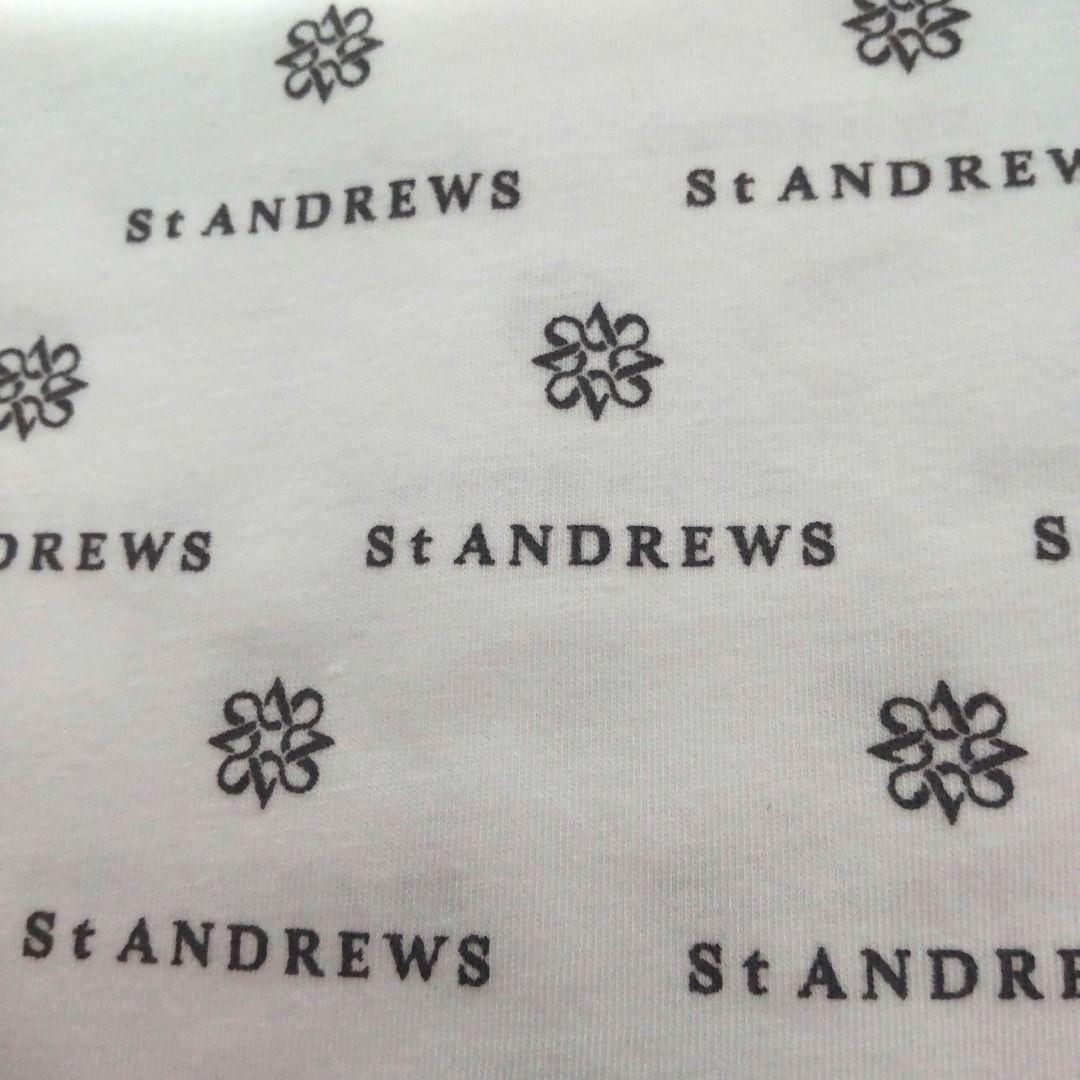 St ANDREWS ベア天竺ケルトロゴプリント長袖 ハイネック LL 白 タグ
