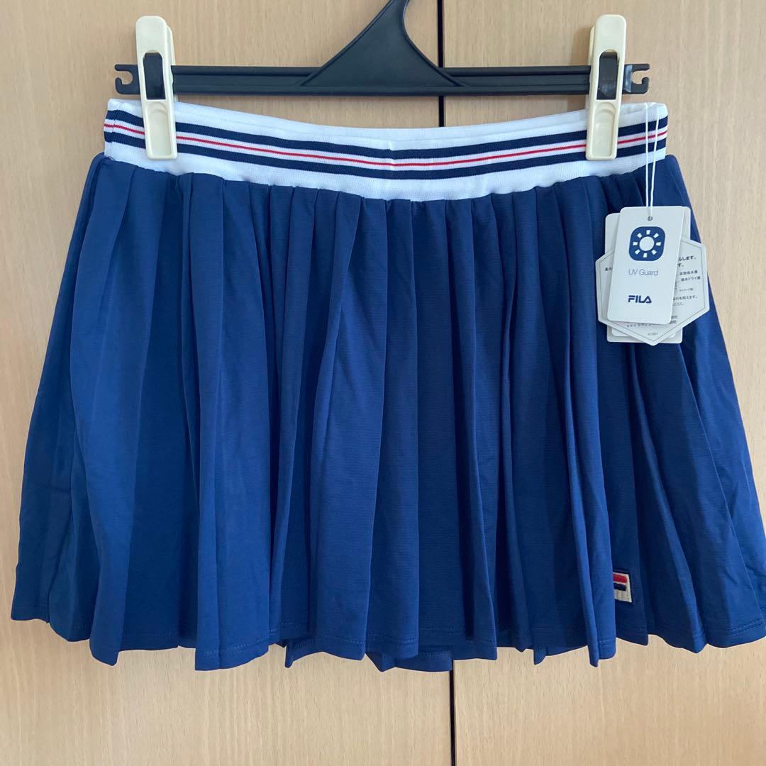 【新品】FILA テニスウェア プリーツスコート フィラネイビー11800円