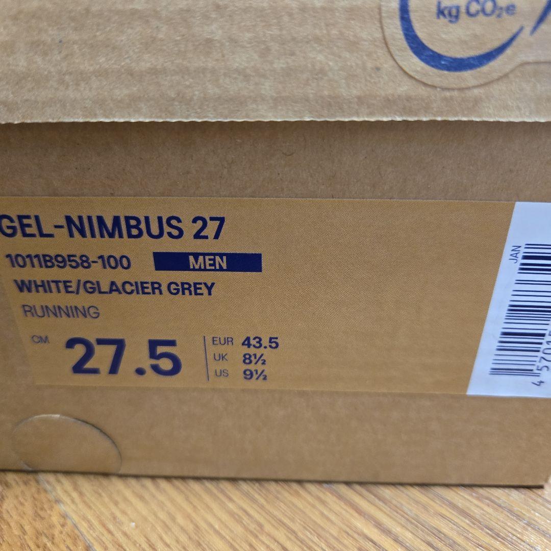 ASICS GEL-NIMBUS 27 ホワイト 27.5cm