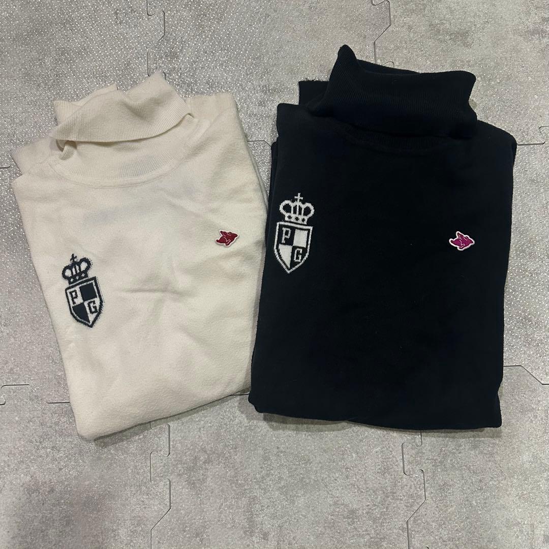 PEARLYGATESパーリーゲイツハイネックニット２枚セットタートルネック長袖