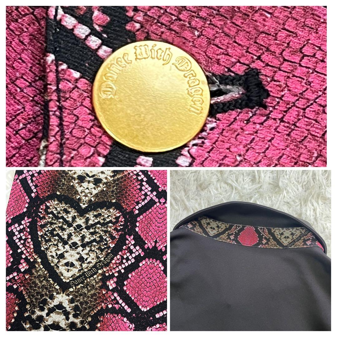 【美品】DANCE WITH DRAGON セットアップ 総柄 M パイソン