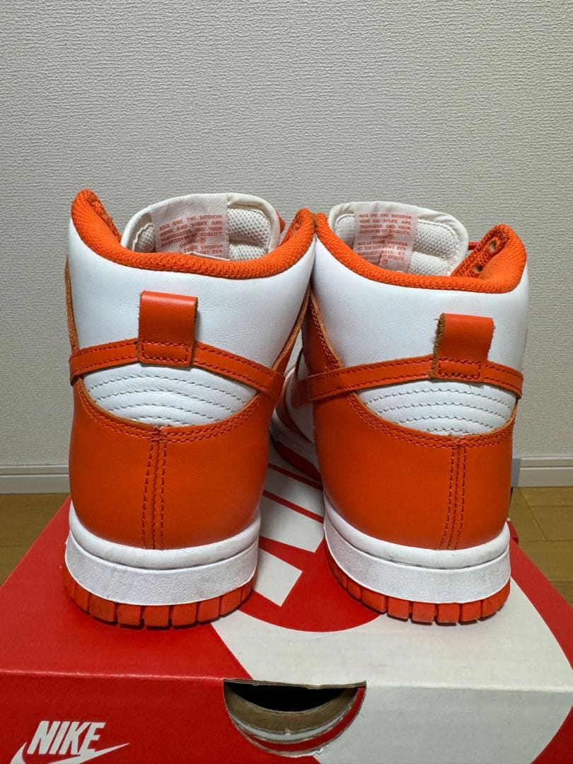 NIKE DUNK HIGH ホワイト/オレンジ 6