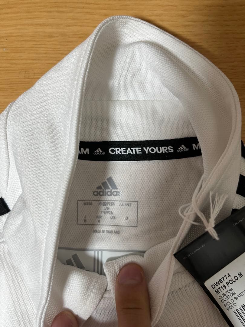 adidas JFA ホワイトシャツ Mサイズ