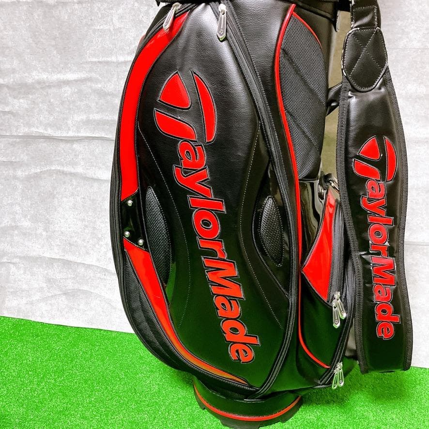 TaylorMade ゴルフ キャディバッグ 9型 5分割 カート式 ブラック