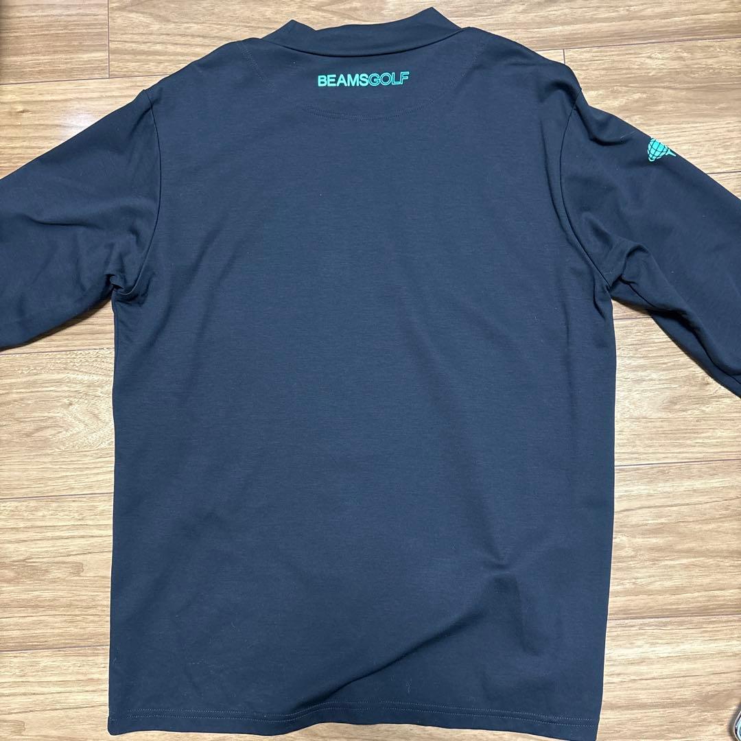 【美品】BEAMS GOLF モックネック長袖シャツ ブラック Lビームスゴルフ