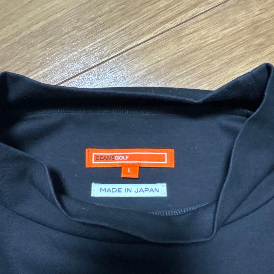 【美品】BEAMS GOLF モックネック長袖シャツ ブラック Lビームスゴルフ