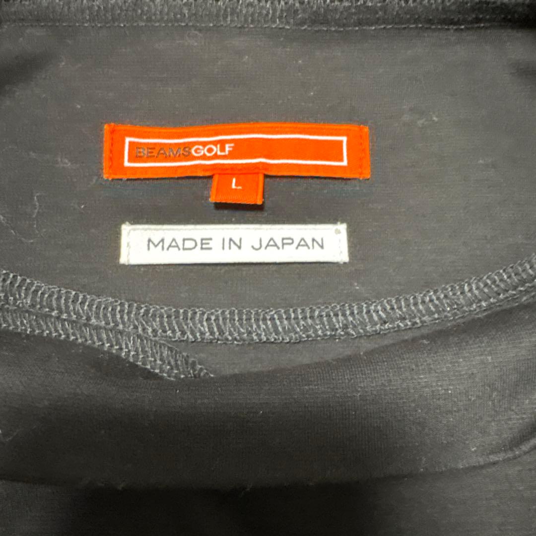 【美品】BEAMS GOLF モックネック長袖シャツ ブラック Lビームスゴルフ
