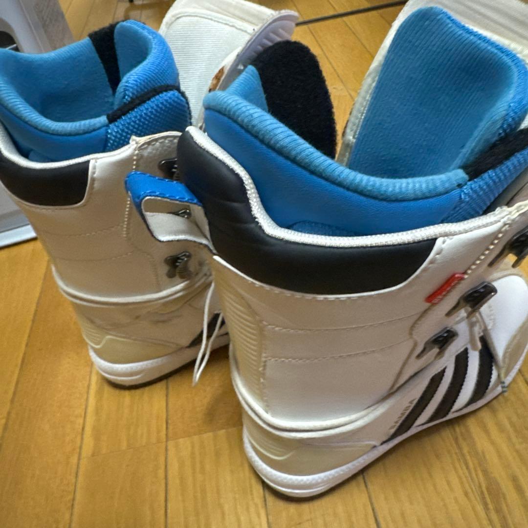 adidas スノーボードブーツ 25.5cm ホワイト/ブラック/ブルー