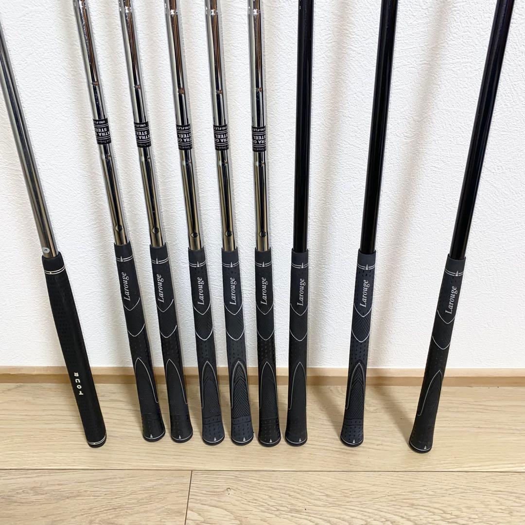 格安☆Larougeメンズ ゴルフクラブ フルセット☆初心者キャディバッグ付SR
