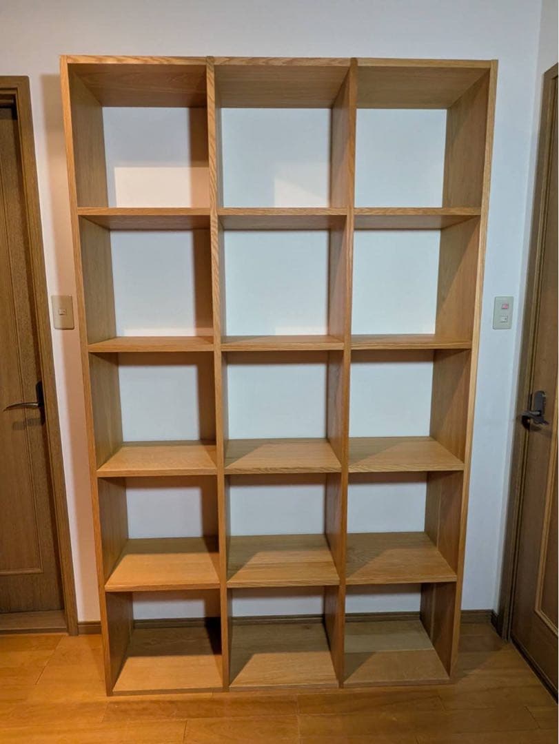 ■送料込■無印良品 スタッキングシェルフ 5×3 オーク 収納 木製棚