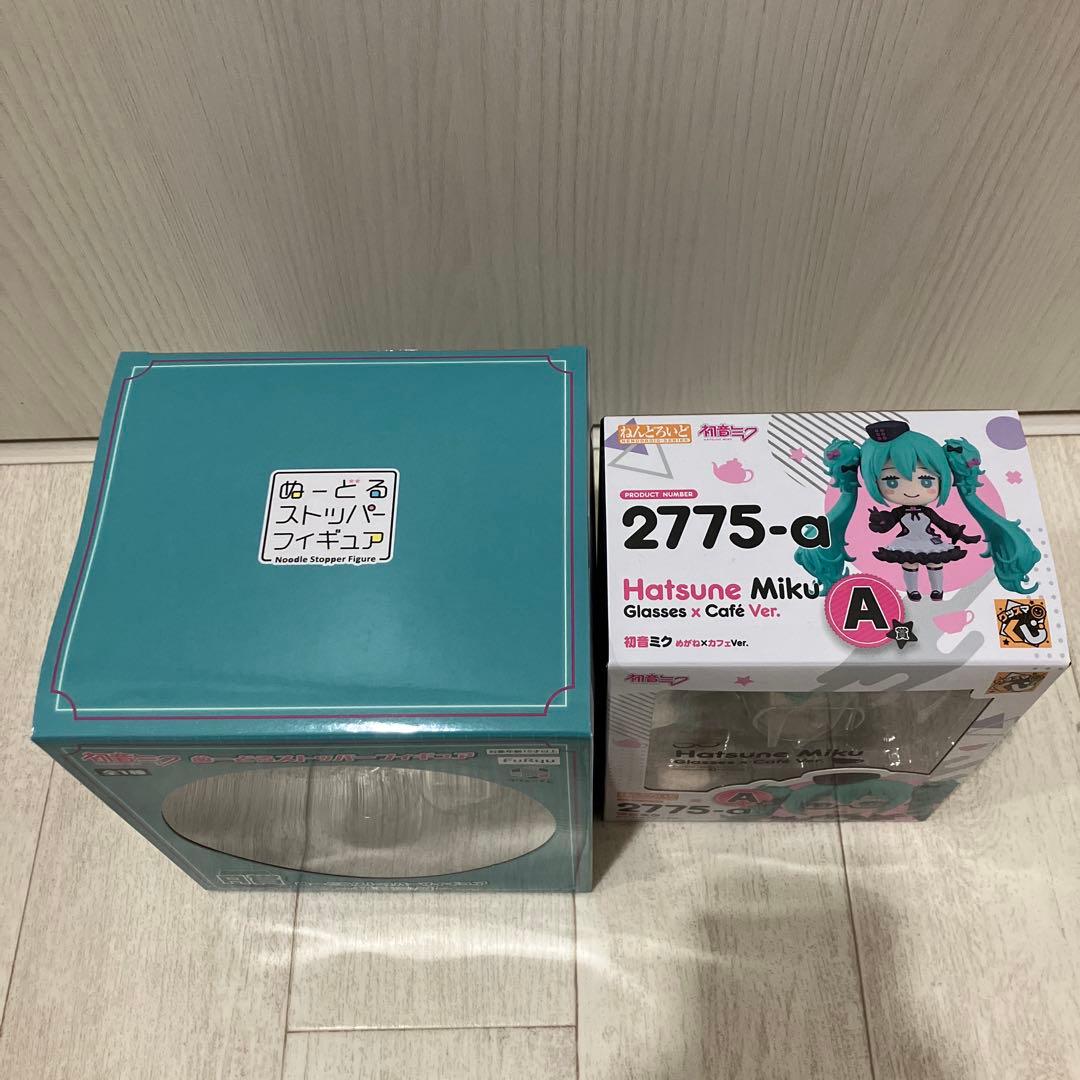 グッスマくじ　初音ミク めがね×カフェ&フリューくじ　ぬーどるストッパーA賞ほか