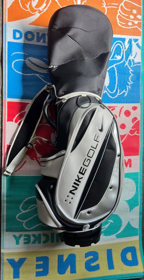NIKE GOLF キャディバッグ ブラック/ホワイト/シルバー