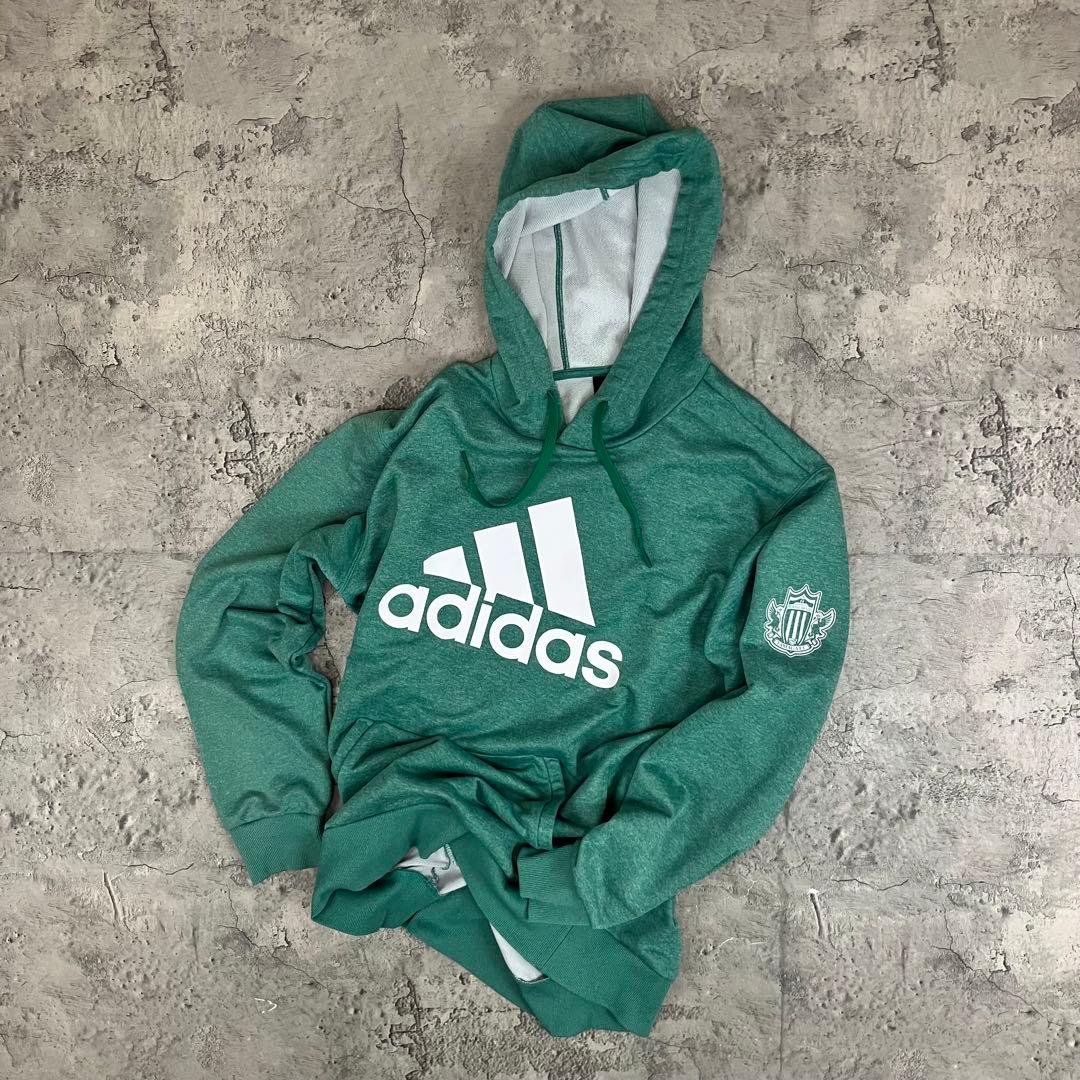 adidas 松本山雅FC プルオーバー パーカー フーディー 古着 グリーン
