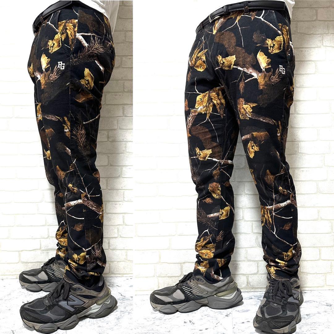☆美品☆ PEARLY GATES 微起毛 リアルツリー 迷彩 ストレッチパンツ
