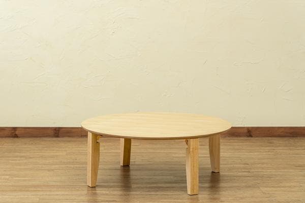 《新品・送料無料》Rosslea　折り畳みテーブル　85Φ　NA/WAL