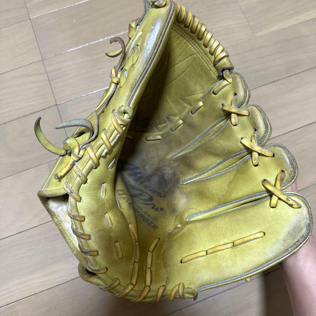 Mizuno ベージュレザーグローブ 硬式用グローブ　オーダーメイド