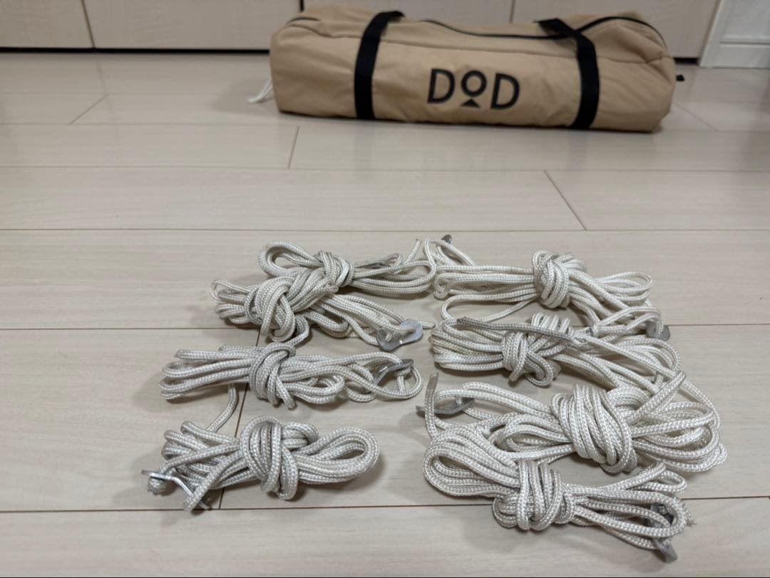 【セット品】 DOD ヘーキサタープ タン ビッグタープポール レッド 2本