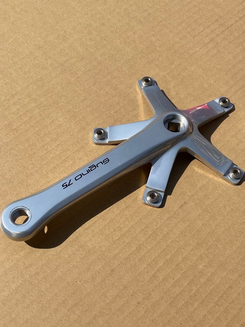 美品‼️Sugino 75 クランクアーム アルミ シルバー NJS仕様