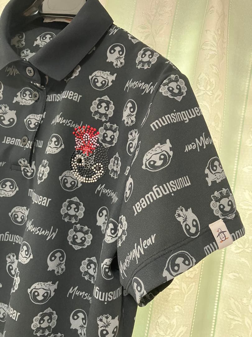 Munsingwear 黒 ゴルフシャツ❤️ひなペンギン　3L 近年物　極美品レア