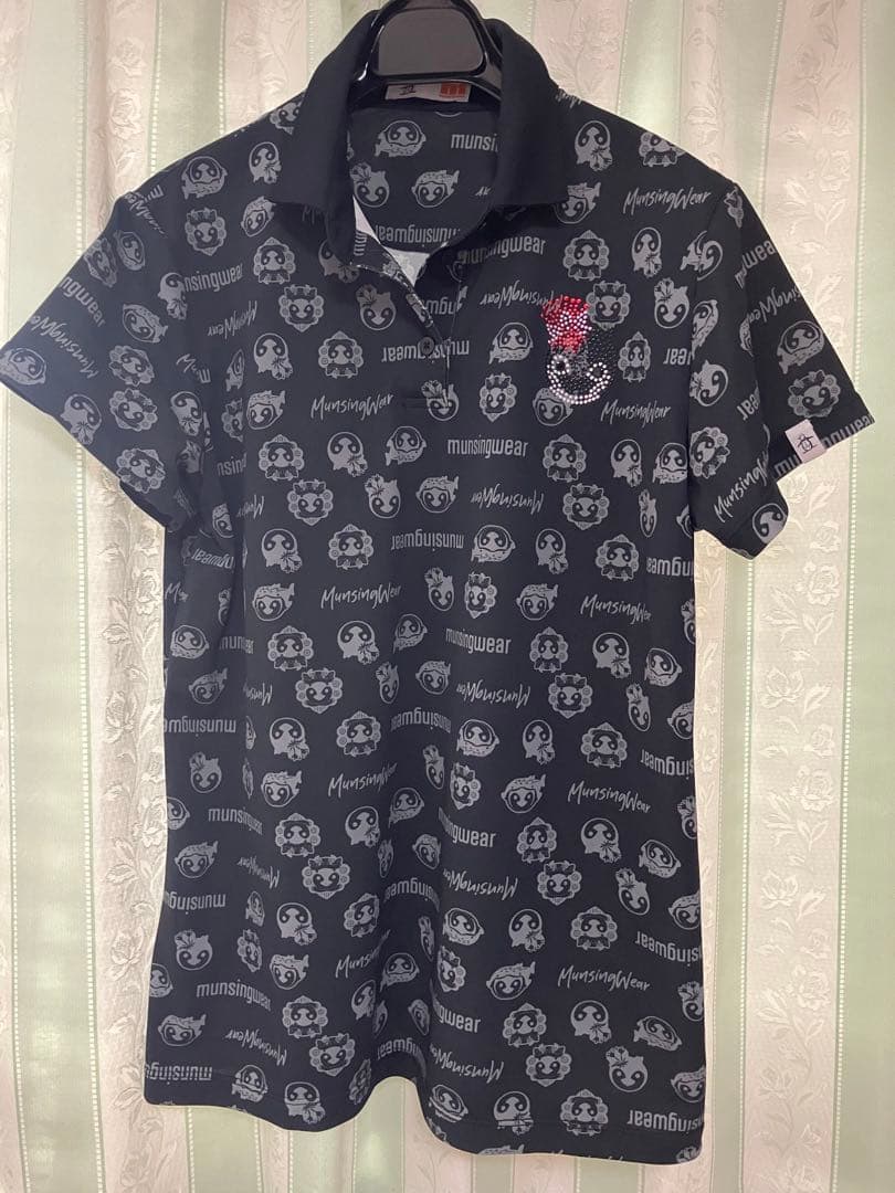 Munsingwear 黒 ゴルフシャツ❤️ひなペンギン　3L 近年物　極美品レア