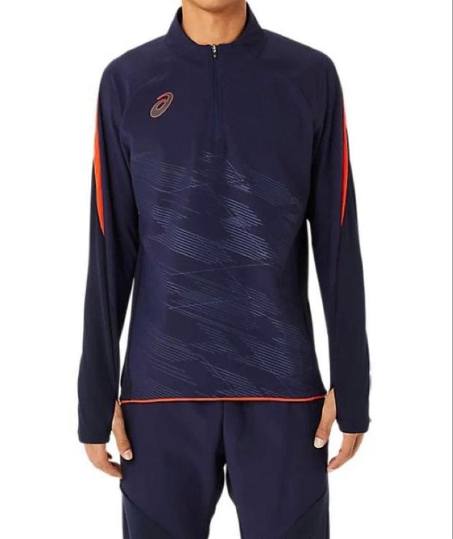 asics ウィンドバリアハーフジップトップ&パンツ上下セット XL