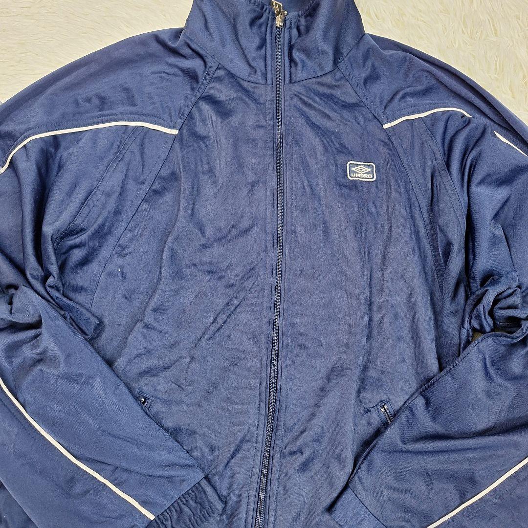 UMBRO　90'　トラックジャケット　ネイビー　ホワイト　左胸ロゴ　M