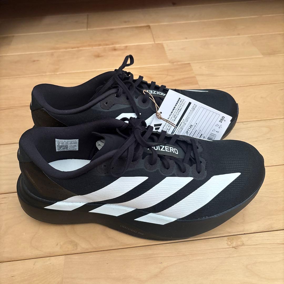 アディダス　ADIZERO EVO SL ブラック・ホワイト 26.0cm