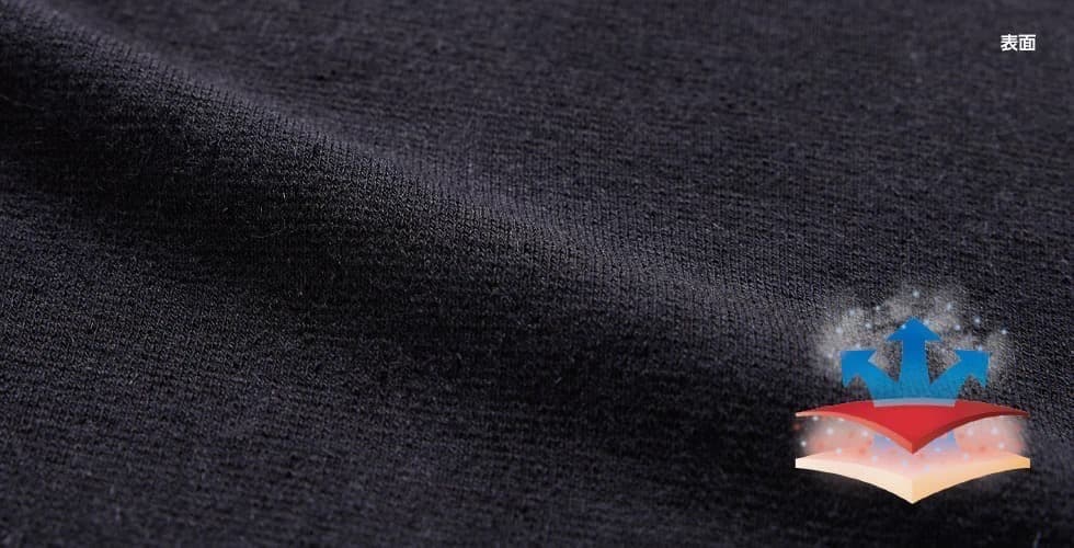 25モデル　ZEROFIT 速暖。HEATRUB モックネック【 M】 ブラック