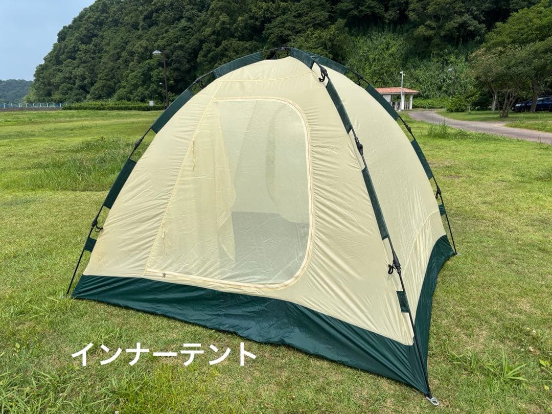 stein.zeit★かんたん設営‼️ワンタッチ大型ドームテント‼️〜4人用