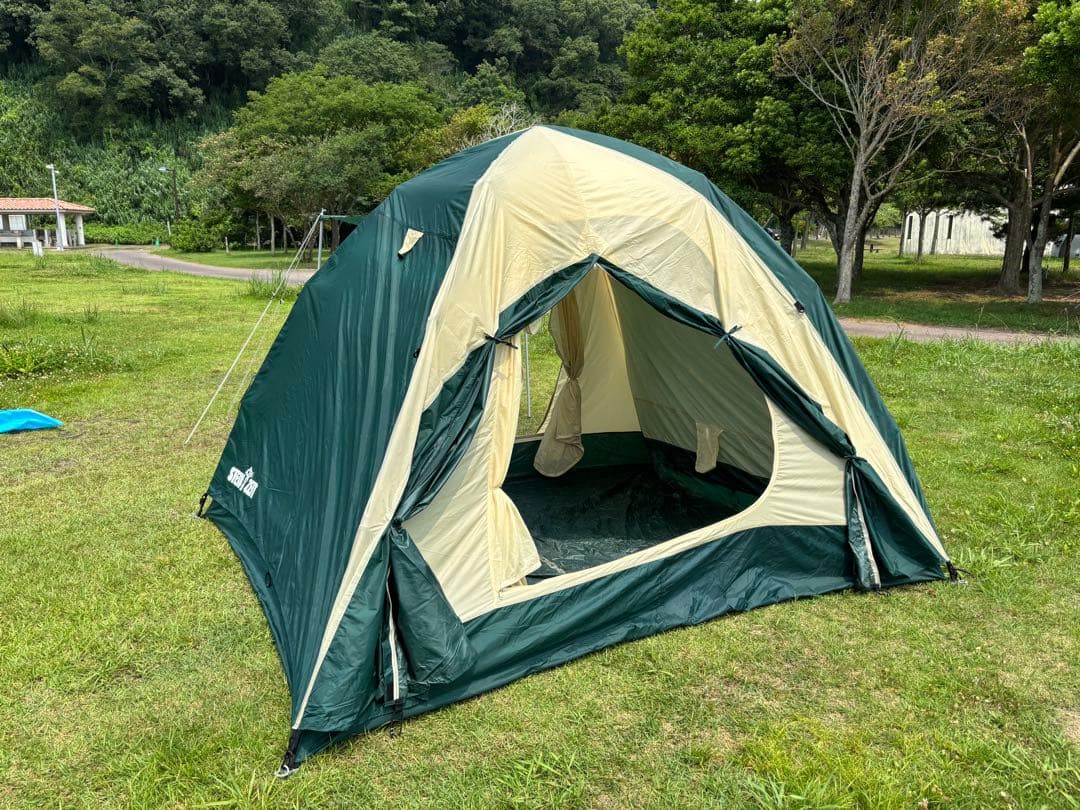 stein.zeit★かんたん設営‼️ワンタッチ大型ドームテント‼️〜4人用