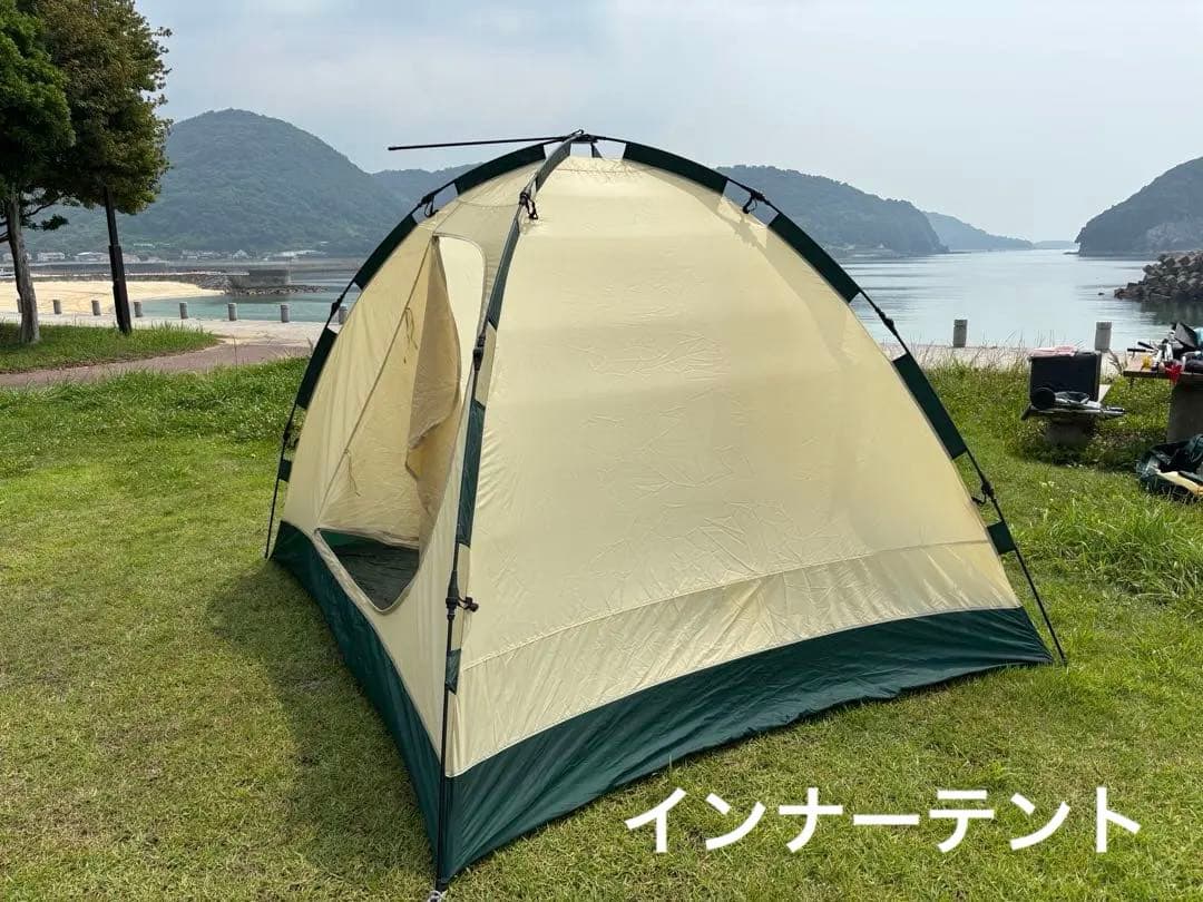 stein.zeit★かんたん設営‼️ワンタッチ大型ドームテント‼️〜4人用