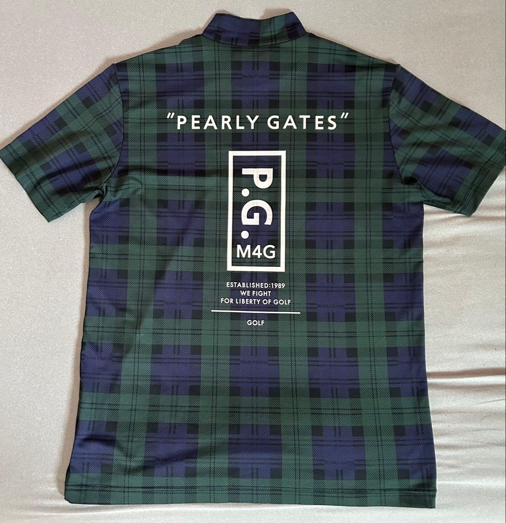 PEARLY GATES 5 チェック柄ハイネックシャツ